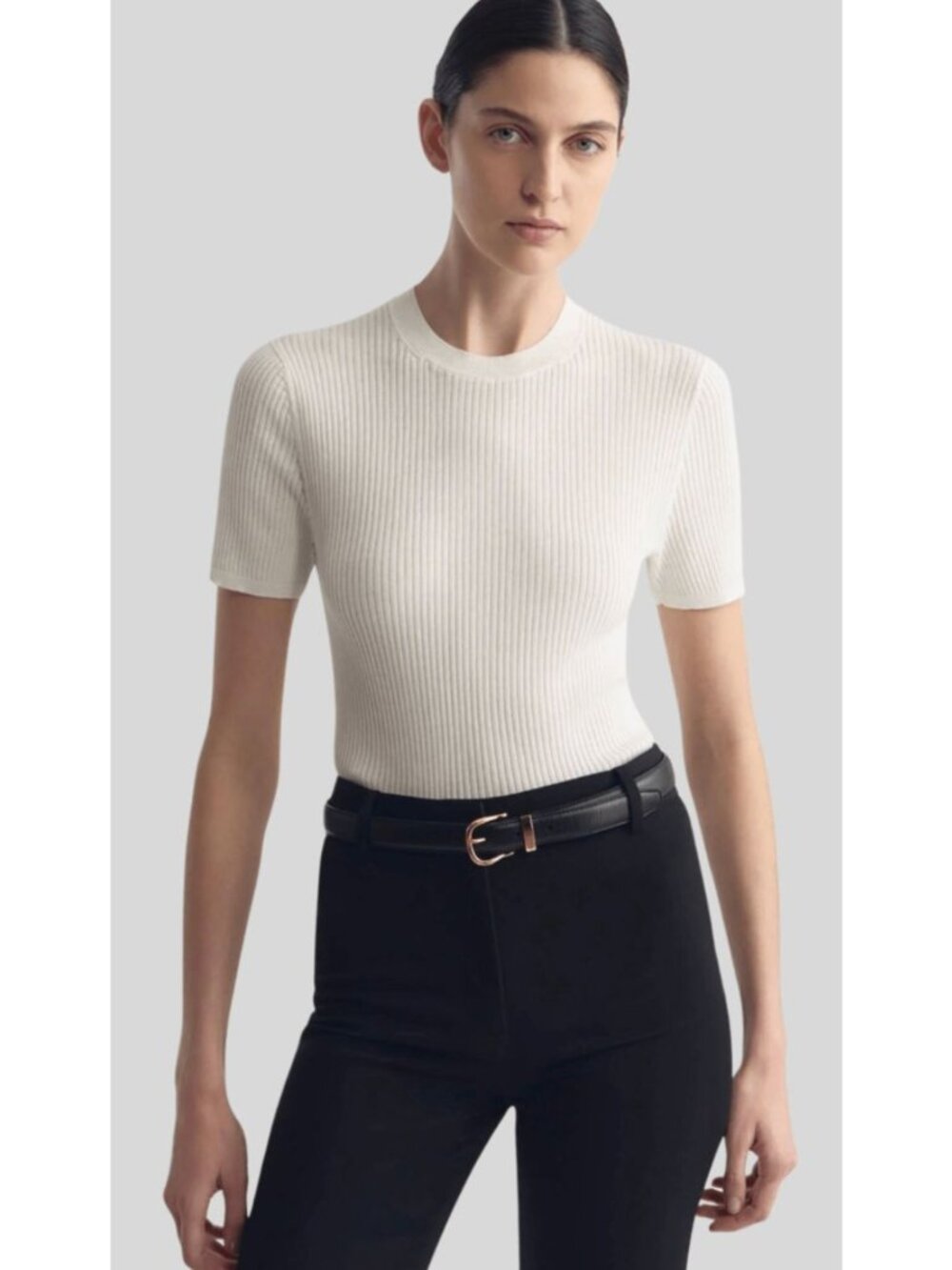 Nili Lotan Dorset Sweater Cotton Ivory-sz XL - Picture 1 of 8